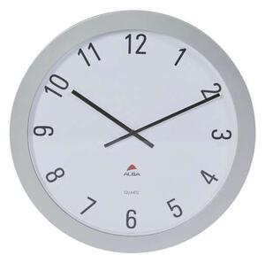 Nástěnné hodiny Horgiant - plastové, průměr 60 cm, stříbrné