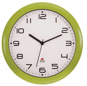 Nástěnné hodiny Hornew- plastové, 30 cm, světle zelené