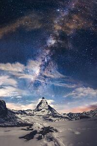 Fotografie Matterhorn and Milky way, Pathara Buranadilok