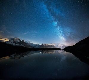 Umělecká fotografie France, Mont Blanc, Lake Cheserys, Milky, Westend61, (40 x 35 cm)