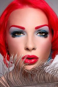 Umělecká fotografie Redhead covergirl, olgaecat, (26.7 x 40 cm)
