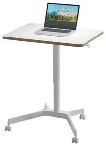 Výškově stavitelný stůl Leitz Ergo, 80 cm - pneumatický, bílý