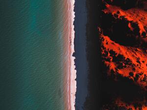 Fotografie Aerial shot of Cape Peron at, Abstract Aerial Art, (40 x 30 cm)