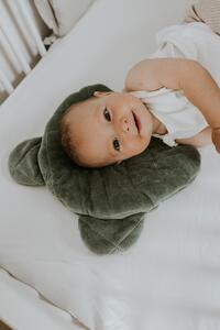 Sametový polštář ve tvaru medvídka ROYAL BABY zelený