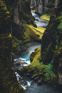 Umělecká fotografie Fjadrargljufur Canyon In Iceland, borchee, (26.7 x 40 cm)