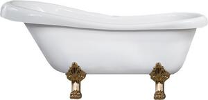 MEXEN - Retro vana volně stojící, 170 x 75 cm - bílá, nohy - zlatá - 53251707500-50