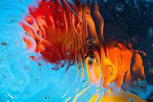 Fotografie Red, orange, blue, yellow colorful abstract, Alexander Shapovalov, (40 x 26.7 cm)