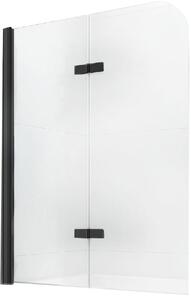MEXEN - Felix zástěna vanová, 2-křídlo, 80 x 140 cm, transparentní - černá - 890-080-002-70-00