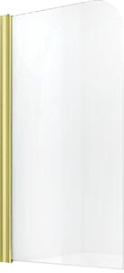 MEXEN - Felix zástěna vanová, 1-křídlo, 70 x 140 cm, transparentní - zlatá - 890-070-001-50-00