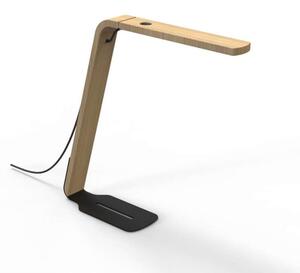 Stolní LED lampa Ledaika - stmívatelná, světle hnědá/černá