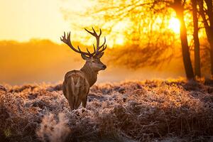 Umělecká fotografie Red deer, arturasker, (40 x 26.7 cm)