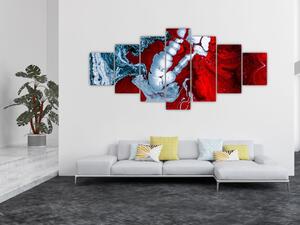 Obraz abstraktních skvrn (210x100 cm)
