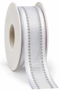 Stuha organzová MONDAN bílá PREMIUM 25mm x 3m (10,-Kč/m)