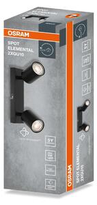 Černá Bodovka LED SPOT ELEMENTAL 2xGU10 210 mm