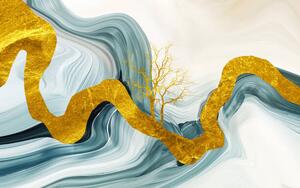 Ilustrace Abstract artistic blue paint background texture,, Luzhi Li