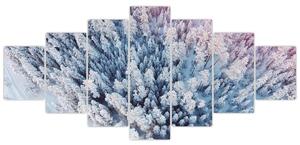 Obraz zasněžených stromů (210x100 cm)