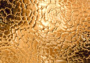 Ilustrace Gold Yellow Bubble Pattern Glittering Background, oxygen