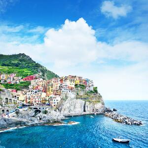 Umělecká fotografie Manarola town in Cinque Terre, Italy, alxpin, (40 x 40 cm)
