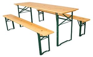 Pivní set PREMIUM 200x50cm – masiv borovice - stůl + lavice