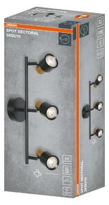Černo-zlatá Bodovka SECTORAL 3xGU10 420 mm