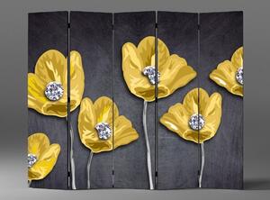 Liox Paraván žluté květy Rozměr: 225 x 180 cm