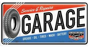 Plechová cedule Service & Repair - Garage