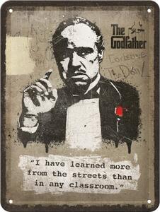 Plechová cedule The Godfather - Learn from the streets, (15 x 20 cm)