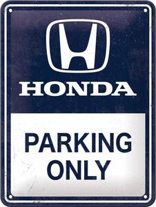Plechová cedule Honda - Parking Only, (15 x 20 cm)