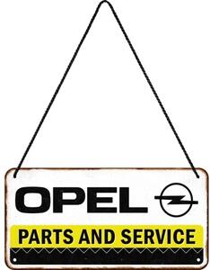 Plechová cedule Opel - Parts & Service, (20 x 10 cm)