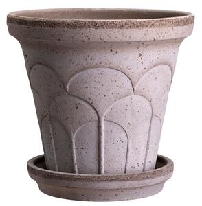 Bergs Potter Terakotový květináč Fleur Grey - 14 cm BP153