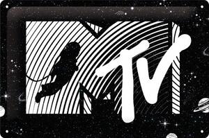 Plechová cedule MTV Moonman - Logo Universe, (20 x 30 cm)