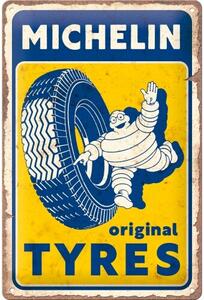 Plechová cedule Michelin - Original Tyres, (30 x 20 cm)