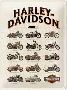 Plechová cedule Harley Davidson - Models, ( x cm)