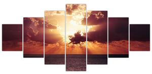 Obraz slunce za mraky (210x100 cm)
