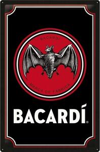 Plechová cedule Bacardi - Logo Black (40x60), (40 x 60 cm)