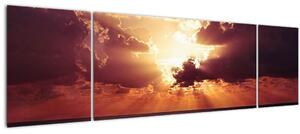 Obraz slunce za mraky (170x50 cm)