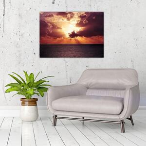 Obraz slunce za mraky (70x50 cm)