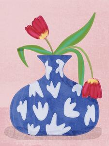 Ilustrace Tulpe in vase, Raissa Oltmanns, (30 x 40 cm)