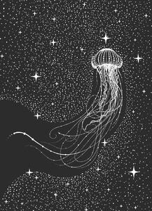 Ilustrace Starry Jellyfish, Aliriza Cakir, (30 x 40 cm)