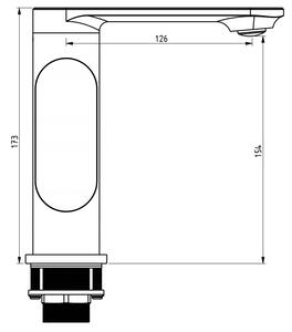 Mexen Milo - R40 sprchová sada s vanovou baterií a nízkou umyvadlovou baterií, černá, 713053R40-70