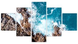 Obraz skal a moře (125x70 cm)