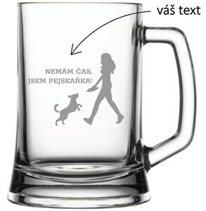 Dekorant Pivní půllitr pro pejskaře NEMÁM ČAS ŽENA