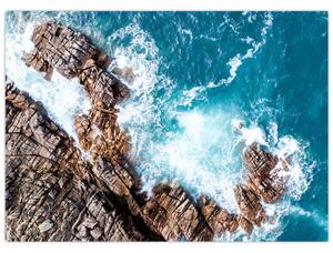 Obraz skal a moře (70x50 cm)