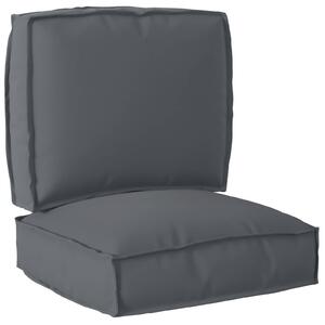 Sada polštářů na paletu 2 pcs Antracit Oxford látka