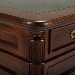 Massive home | Psací stůl Windsor 160 cm zelená kůže masiv mahagon MH0952W