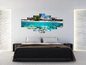 Obraz pláže na tropickém ostrově (210x100 cm)