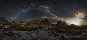 Umělecká fotografie Galaxy Dolomites, Ivan Pedretti, (50 x 23.2 cm)