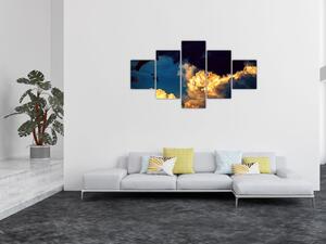 Obraz parašutisty v oblacích (125x70 cm)