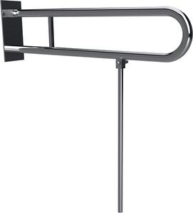 Bemeta Design HELP: Madlo, 813 mm, ve tvaru U, sklopné, s opěrnou nohou, s krytkou, nerez, lesk - 301307081N