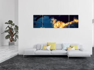 Obraz parašutisty v oblacích (170x50 cm)